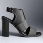 Simply Vera Vera Wang Candle Women's High Heel Sandals, Size: 6.5, Black