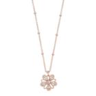 Lc Lauren Conrad Simulated Crystal Flower Pendant Necklace, Women's, Light Pink