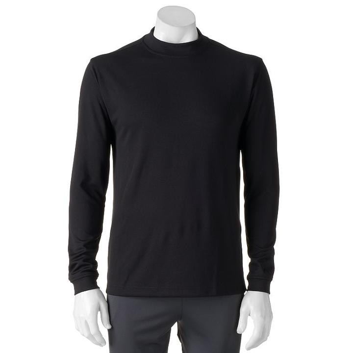 Men's Grand Slam Classic-fit Solid Airflow Performance Mockneck Pullover, Size: Medium, Oxford