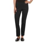 Petite Apt. 9&reg; Pull-on Straight-leg Dress Pants, Women's, Size: 16 Petite, Black