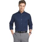 Men's Van Heusen Regular-fit Herringbone Stretch Button-down Shirt, Size: Large, Blue Other