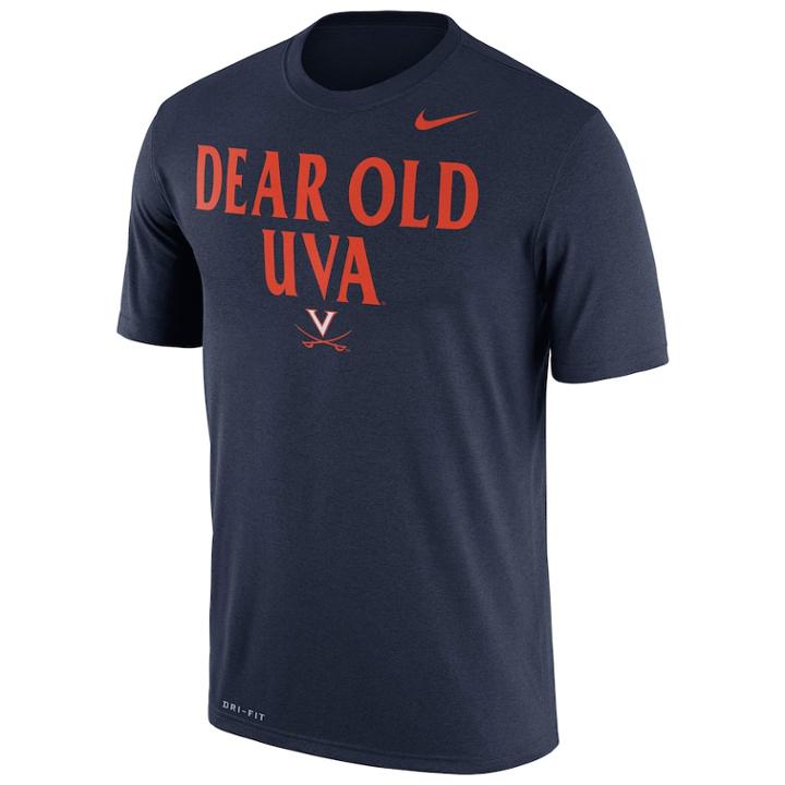 Men's Nike Virginia Cavaliers Authentic Legend Tee, Size: Xl, Blue (navy)