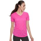 Women's Tek Gear&reg; Easy Burnout V-neck Yoga Tee, Size: Medium, Dark Pink