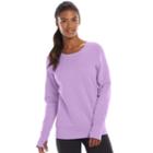 Women's Tek Gear&reg; Fleece Crewneck Sweatshirt, Size: Medium, Lt Purple