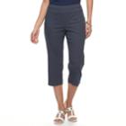Women's Dana Buchman Millennium 21-in. Pull-on Capris, Size: Large, Dark Blue