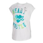 Girls 7-16 Adidas Short Sleeve Heart & Hustle Tee, Size: Small, White