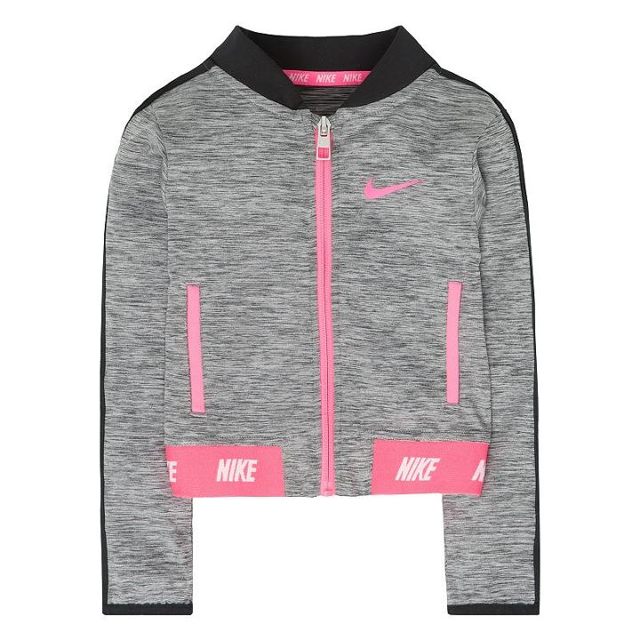 Girls 4-6x Nike Sport Essentials Heathered Zip-up Jacket, Girl's, Size: 5, Grey Other