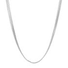 Sterling Silver Herringbone Chain Necklace, Women's, Size: 18, Grey