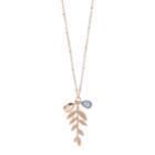 Lc Lauren Conrad Leaf & Simulated Crystal Pendant Necklace, Women's, Blue