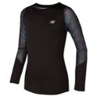 Girls 7-16 New Balance Long Sleeve Performance Top, Size: 7-8, Black