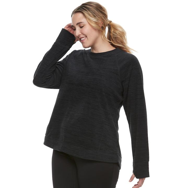 Plus Size Plus Tek Gear&reg; Micro Crew Top, Women's, Size: 1xl, Black