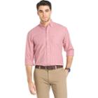 Men's Izod Essential Regular-fit Windowpane Button-down Shirt, Size: Xl, Red Other
