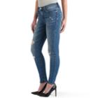 Women's Rock & Republic&reg; Kashmiere Destructed Skinny Jeans, Size: 16 Avg/reg, Med Blue
