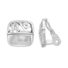 Napier Filigree Square Clip-on Earrings, Women's, Silver
