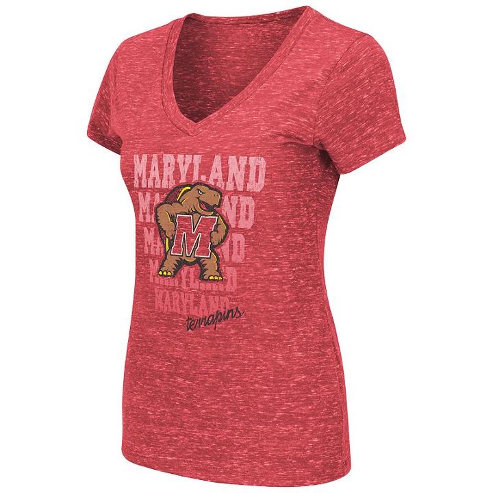 Women's Maryland Terrapins Delorean Tee, Size: Large, Red Other