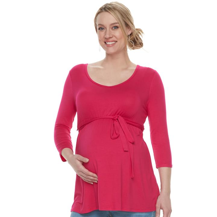Maternity A:glow Tunic, Women's, Size: S-mat, Dark Pink
