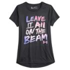 Girls 7-16 Under Armour Leave It All On The Beam Short Sleeve Tee, Size: Medium, Black