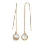 Lc Lauren Conrad Nickel Free Mother-of-pearl Disc Threader Earrings, Women's, White Oth