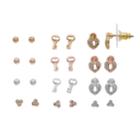 Lc Lauren Conrad Skeleton Key & Heart Lock Nickel Free Stud Earring Set, Women's, Multicolor