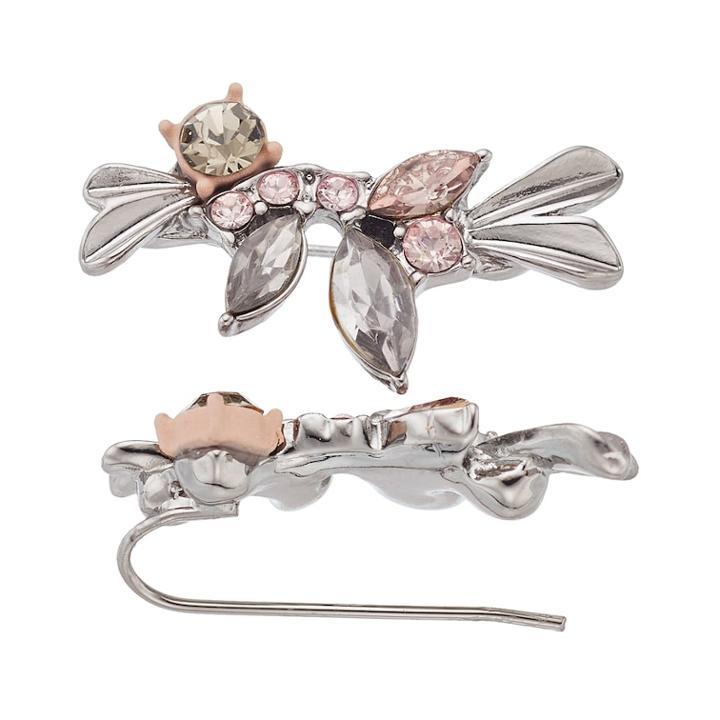 Simply Vera Vera Wang Stone Cluster Nickel Free Climber Earrings, Women's, Pink