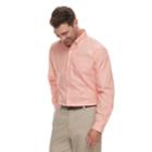 Men's Croft & Barrow&reg; Classic-fit Easy-care Button-down Shirt, Size: Medium, Med Orange