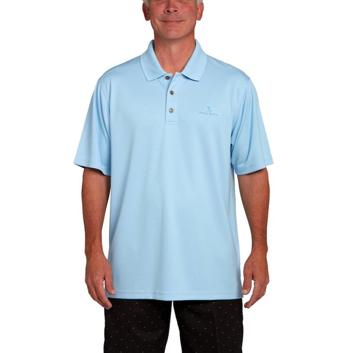 Men's Pebble Beach Classic-fit Textured Performance Golf Polo, Size: Xl, Blue