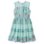Disney D-signed Beauty And The Beast Girls 7-16 Floral Chiffon Illusion Dress, Girl's, Size: Medium, Lt Green