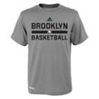 Boys 4-7 Adidas Brooklyn Nets Heathered Practice Climalite Tee, Boy's, Size: M(5/6), Grey