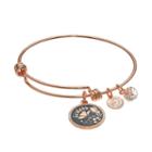 Love This Life Sisters Butterfly Charm Bangle Bracelet, Women's, Multicolor