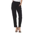 Women's Studio 253 Cuffed Tapered Pants, Size: Large, Black