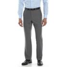 Men's Savile Row Modern-fit Gray Flat-front Suit Pants, Size: 44x32, Grey