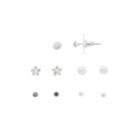 Lc Lauren Conrad Flower & Simulated Pearl Nickel Free Earring Set, Women's, Grey