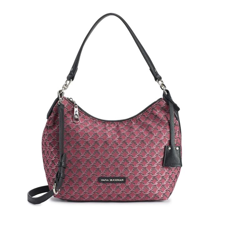 Dana Buchman Loretta Chain-link Jacquard Hobo, Women's, Dark Pink