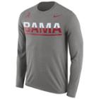 Men's Nike Alabama Crimson Tide Legend Staff Sideline Dri-fit Long-sleeve Tee, Size: Medium, Grey