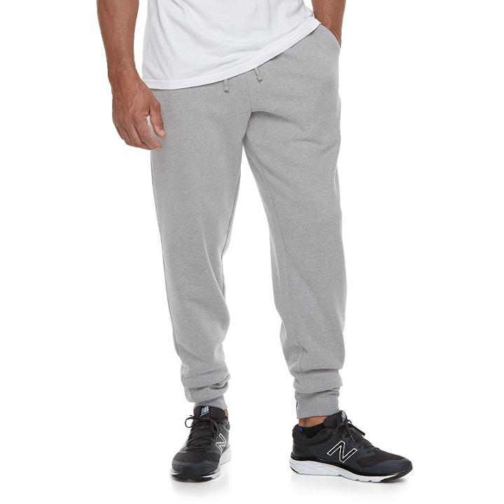 Big & Tall Tek Gear&reg; Soft Fleece Jogger Pants, Men's, Size: Xl Tall, Dark Grey