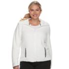 Juniors' Plus Size So&reg; Sherpa Zip-up Jacket, Teens, Size: 3xl, White