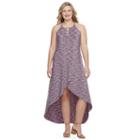 Juniors' Plus Size Candie's&reg; Print Petal Hem Halter Dress, Girl's, Size: 2xl, Pink
