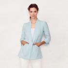 Women's Lc Lauren Conrad Ruched Blazer, Size: Small, Light Blue