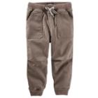 Boys 4-8 Oshkosh B'gosh&reg; Ribbed Pork Chop Pocket Twill Jogger Pants, Boy's, Size: 7x, Brown