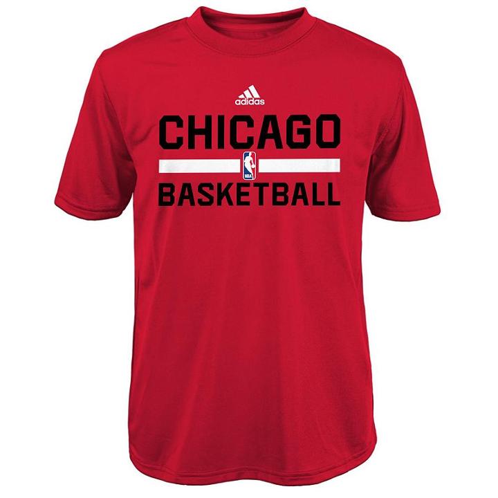 Boys 4-7 Adidas Chicago Bulls Practice Climalite Tee, Boy's, Size: S(4), Red