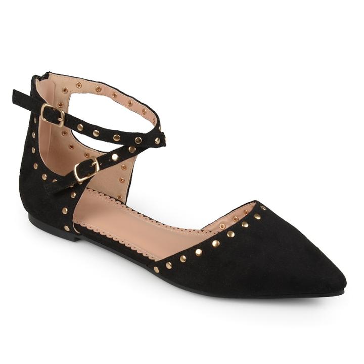 Journee Collection Liset Women's D'orsay Flats, Size: Medium (8.5), Black