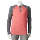 Big & Tall Urban Pipeline&reg; Tri-blend Raglan Henley, Men's, Size: 3xl Tall, Med Red