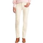Women's Chaps Stretch Corduroy Staight-leg Pants, Size: 14, White