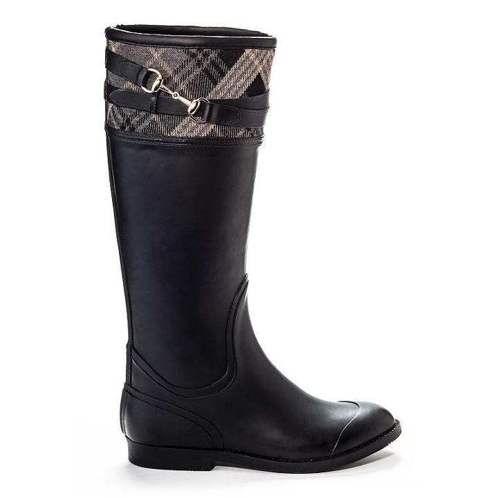 Henry Ferrera The Edge Women's Water-resistant Rain Boots, Size: 8, Black