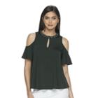 Women's Jennifer Lopez Beaded Neck Cold-shoulder Top, Size: Xxl, Black