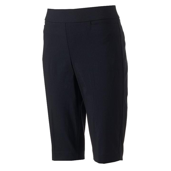 Women's Dana Buchman Millennium Skimmer Capris, Size: Xl, Black