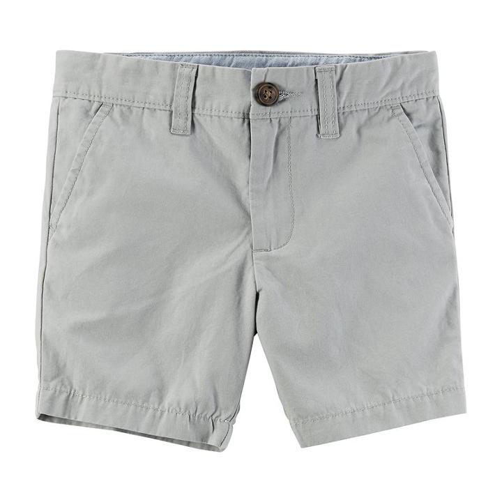 Boys 4-8 Carter's Flat Front Shorts, Size: 6, Grey