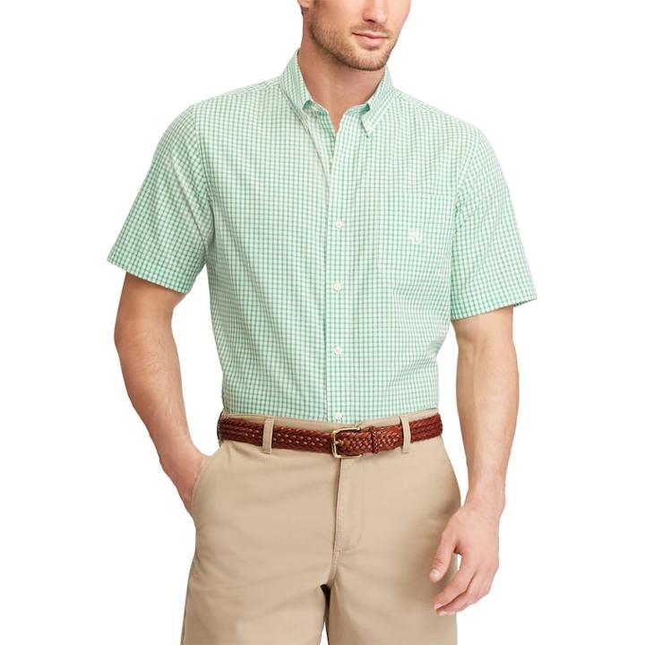 Men's Chaps Classic-fit Easy-care Button-down Shirt, Size: Xl, Green