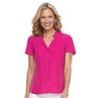 Women's Dana Buchman Trapunto Shirt, Size: Xs, Med Pink