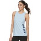 Women's Nike Dry Training Just Do It Graphic Tank, Size: Medium, Blue (navy)
